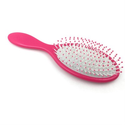 Lovely Pink Nylon Pins Ball Tipped Hair Scalp Massage Cushion Brush Detangling Hair