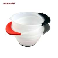 hair color brush and salon equipment plastic mixing bowl