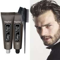 2020 New Trendy OEM Black Hair Dye Cream with brush salon tint for men Wholesale