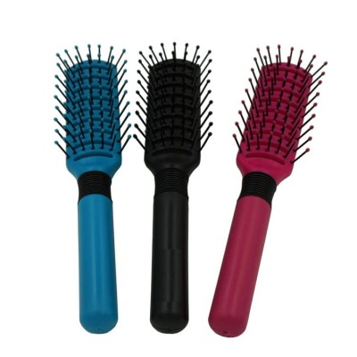 Professional Custom Printed Logo 9 Rows Vent Massage Plastic Wave Ball Tip Detangled Hair Brush