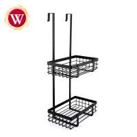 Cabinet Door hanging 2 Tier Metal Wire shower caddy basket for bathroom